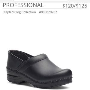 Dansko Professional Box Leather Black Clogs